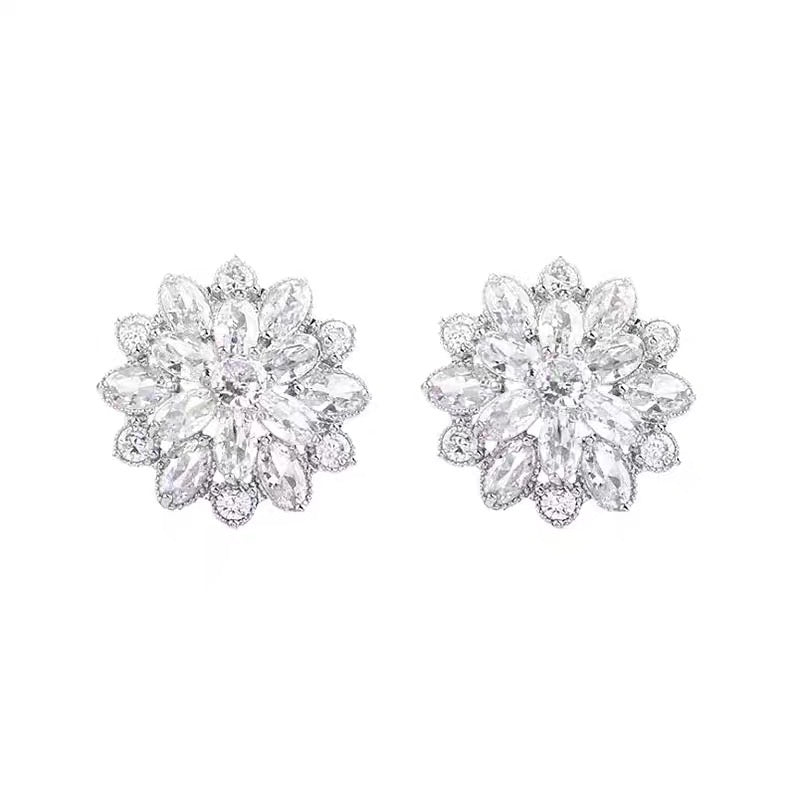 Snowflake Crystal Stud Earrings